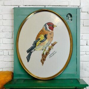 Vintage 1975 Goebel F. Kirchner Handpainted Porcelain Bird Wall Hanger